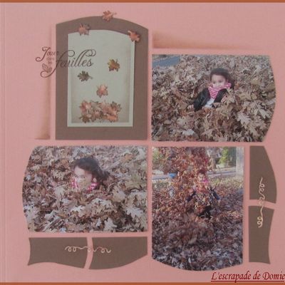 Tiya joue dans les feuilles mortes