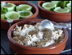 Puits de concombre et rillette de maquereau &agrave; la moutarde &agrave; l&rsquo;ancienne