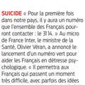 Un numéro vert pour aider les Français en détresse spychologique
