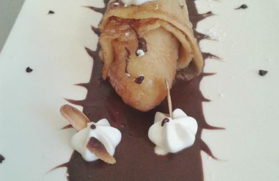 Crêpe spécial chandeleur crêpes flambées à la banane (du chef Custos) 
