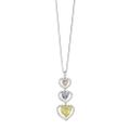 Platinum, 18 karat gold, fancy colored diamond and diamond pendant necklace