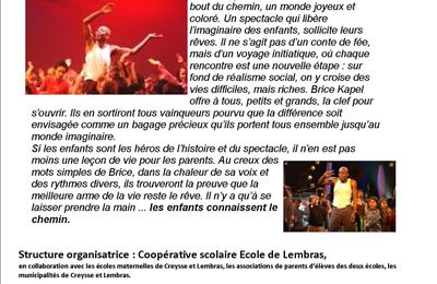 Concert Coloricocola de Brice Kapel et les enfants de l'école maternelle au Centre Culturel de Bergerac !
