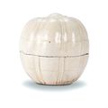 A white-glazed 'melon' box and cover, Song dynasty