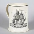 A creamware cylindrical mug - 18th Century 