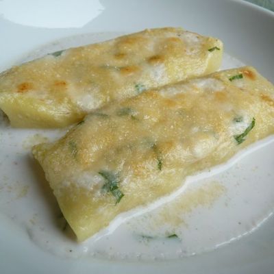 Cannellonis de poisson au lait de coco ou sauce au parmesan 