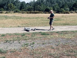 Philippe et son Spitfire, raide et délicat à poser