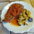 BIFTECKS SAUCE AUX TOMATES ANCHOIS ET BASILIC