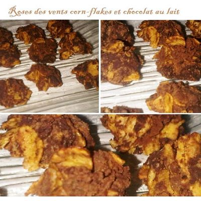 Roses des sables du soir, yaourt en crumble croustillant chocolat/pétales de maïs du matin