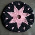 Frisbee étoile rose et anthracite