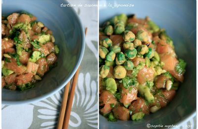 du saumon et avocat pour un tartare à la japonaise