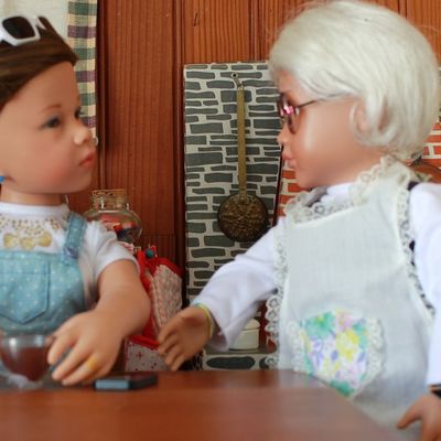 Hortense : Papy ! on ne l'arrête plus !! 