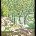 Le jardin de mes rêves . Peinture à l'huile (50x70)