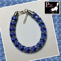 Bracelet bleu en half tila