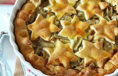 Tarte à la rhubarbe et aux pommes
