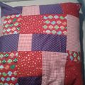 Housse de coussin patchwork