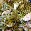 Haricots verts au poulet et aux olives