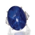 Platinum, Star Sapphire And Diamond Ring, Trabert & Hoeffer Mauboussin