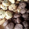 Cookies natures et chocolats