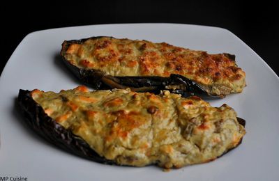 Aubergines Farcies au Saumon & au Boursin