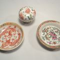 Coupes Boite Céramiques Porcelaine Chine Dragons Poissons Chinese Ceramics