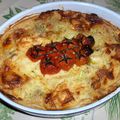 Lasagne aubergines, tomates, chèvre, basilic