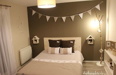 DIY déco chambre cosy : une guirlande et le "avant/après"