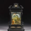 An ivory inlaid ebony night timepice, Geo. Pietro Callin, Genoa, circa 1690