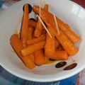 Petites carottes glacées à l'orange