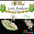 des cochettes blanches en déco pour le 1er mai ...  ........ 