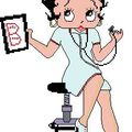 Point de croix : Betty Boop infirmière