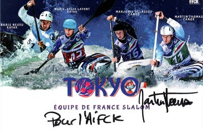 TOKYO 2021 carte postale slalom