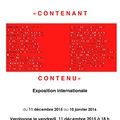 Exposition "Contenant-contenu" à la galerie 4,Barbier, 4 rue Maubet, Nimes. du 11 décembre au 10 Janvier 2016