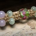 Ras de cou en macramé "tendre printemps"