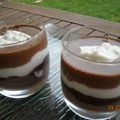 VERRINE A LA CREME DE MARRON,AU CHOCOLAT ET AU MASCARPONE