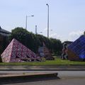 Rond-point à Cardiff (Pays de Galles)