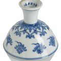 A rare Imperial blue and white 'bajixiang' stem cup, China, Yongzheng six-character mark and period