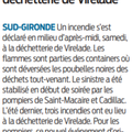 Incendie à la déchetterie