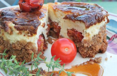 Une moisson bretonne de Sérusier pour un cheesecake au blé noir, aux tomates rôties et au miel de ... sarrasin évidemment!