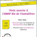 Porte ouverte à l'AMAP Bio de Chamalières lundi 23 septembre 2019 !