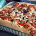 Pizza moelleuse à la tomate - mozzarella 