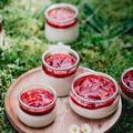 Petites crèmes fleur d'oranger et fraises