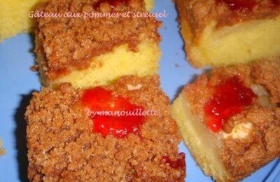 Gâteau aux pommes et streusel