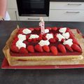 le bavarois chocolat blanc et fraises.....