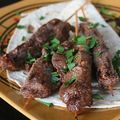 Brochettes de boeuf à l'Harissa et carvi