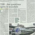 TER: scandale sur les nouvelles rames et les rails (article La Terre)
