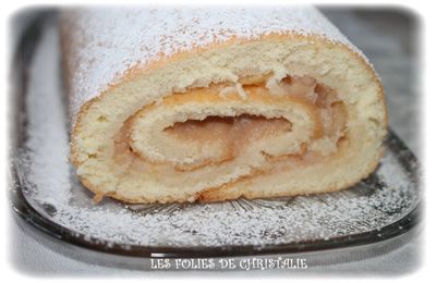 Gâteau roulé moelleux aux pommes