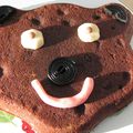 Gâteau au chocolat en forme d'ours
