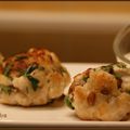 Petites boulettes de poulet, roquette & pignons