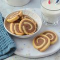 Biscuits spirales {chocolat & vanille} 