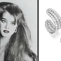 Brooke Shields & Diamond Earclips